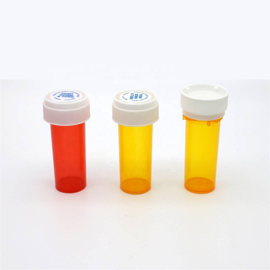 8dr 30ml Tablet Vials Medicine Pill Bottles With Child Resistant Caps Eyelash Tube Container Odm Biodegradable Plastic Case